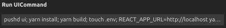 Run UI Command